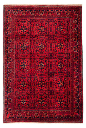 Afgański dywan - Kunduz - 301 x 205 cm - ciemna czerwień