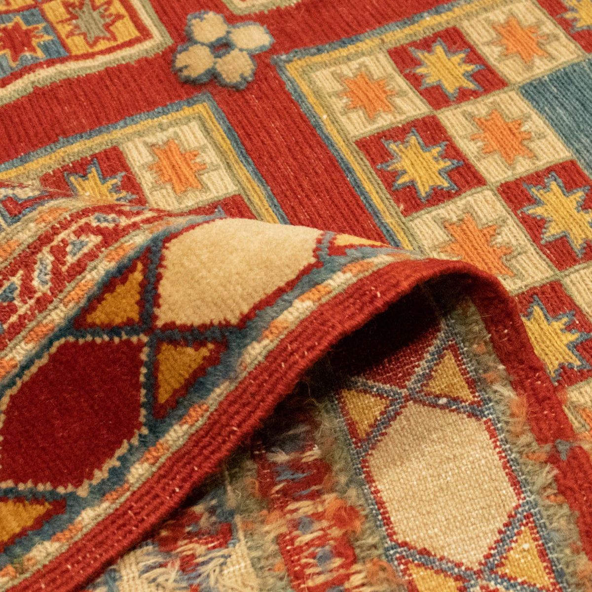 Dywan Kelim - Orientalny - 226 x 180 cm - ciemna czerwień