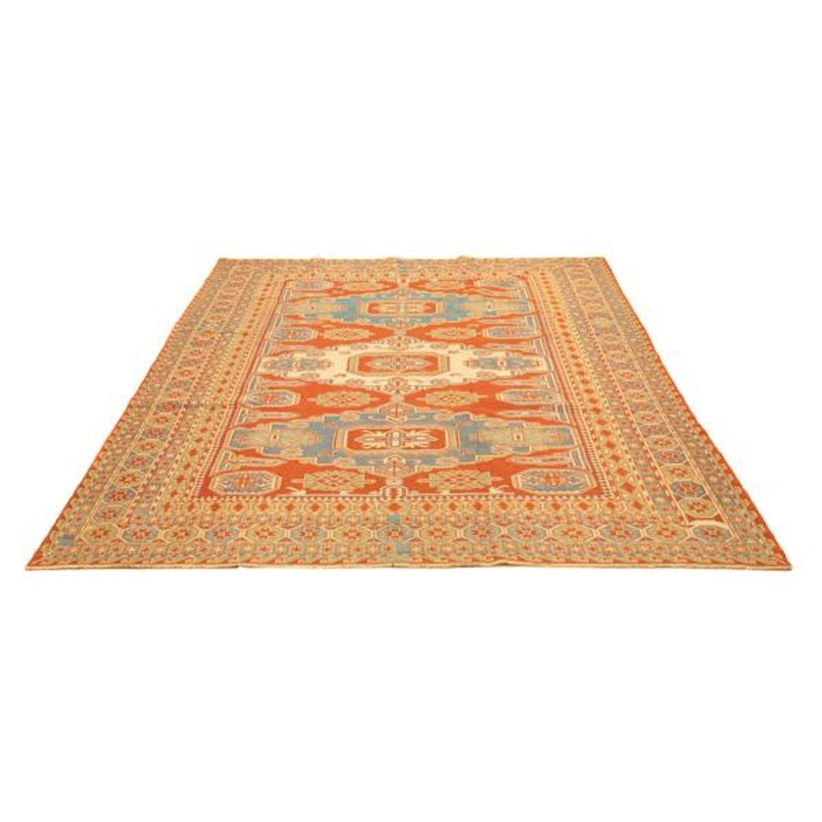 Dywan Kelim - Orientalny - 264 x 188 cm - pomarańczowy