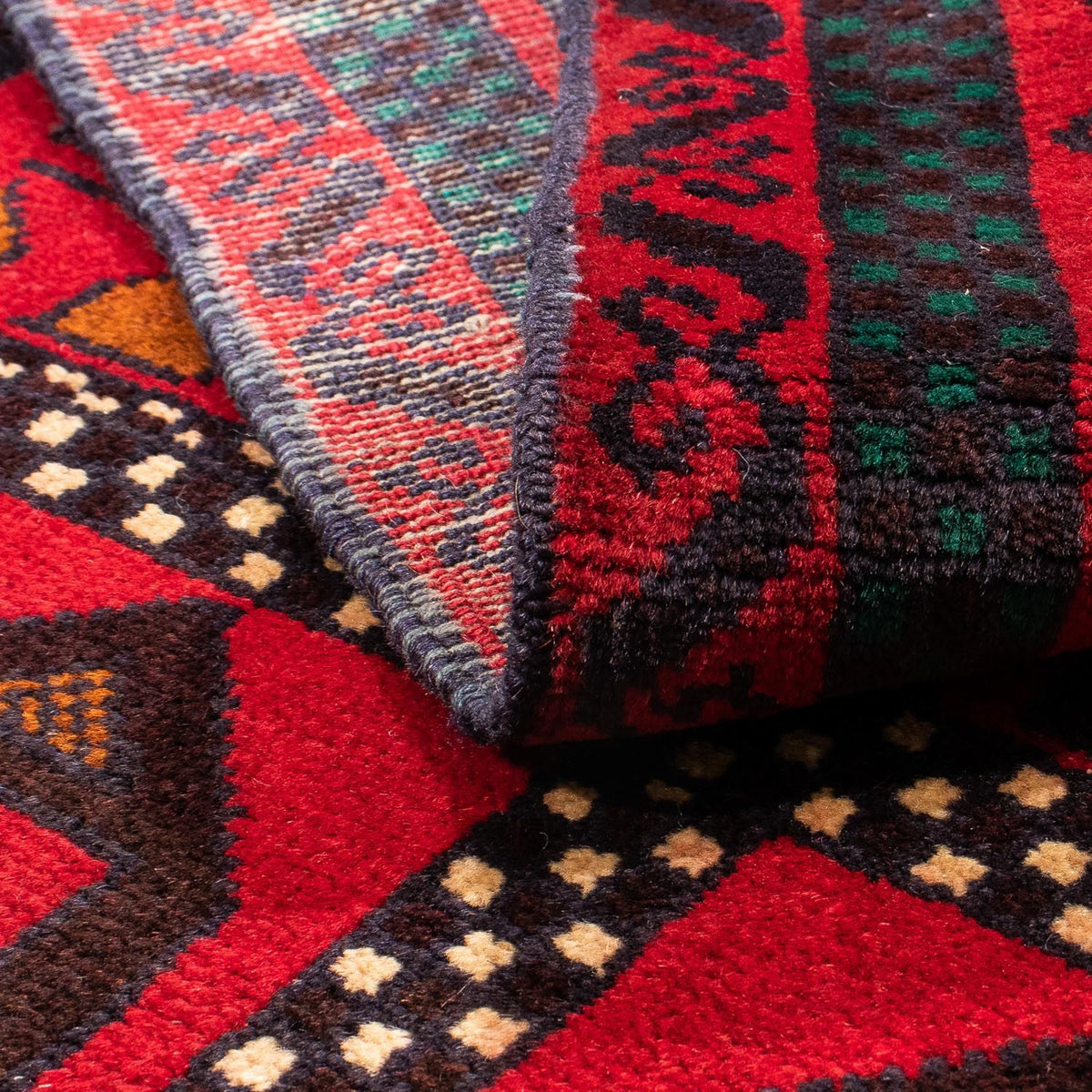 Dywan beludżycki - 132 x 81 cm - ciemna czerwień