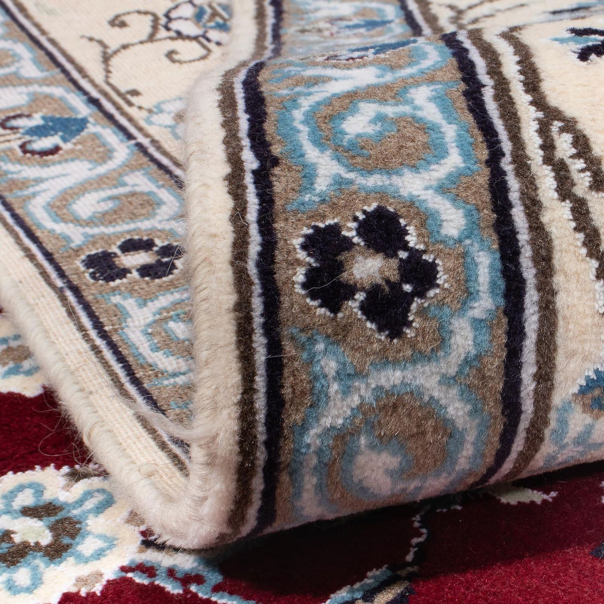 Dywan perski - Nain - 305 x 200 cm - ciemna czerwień