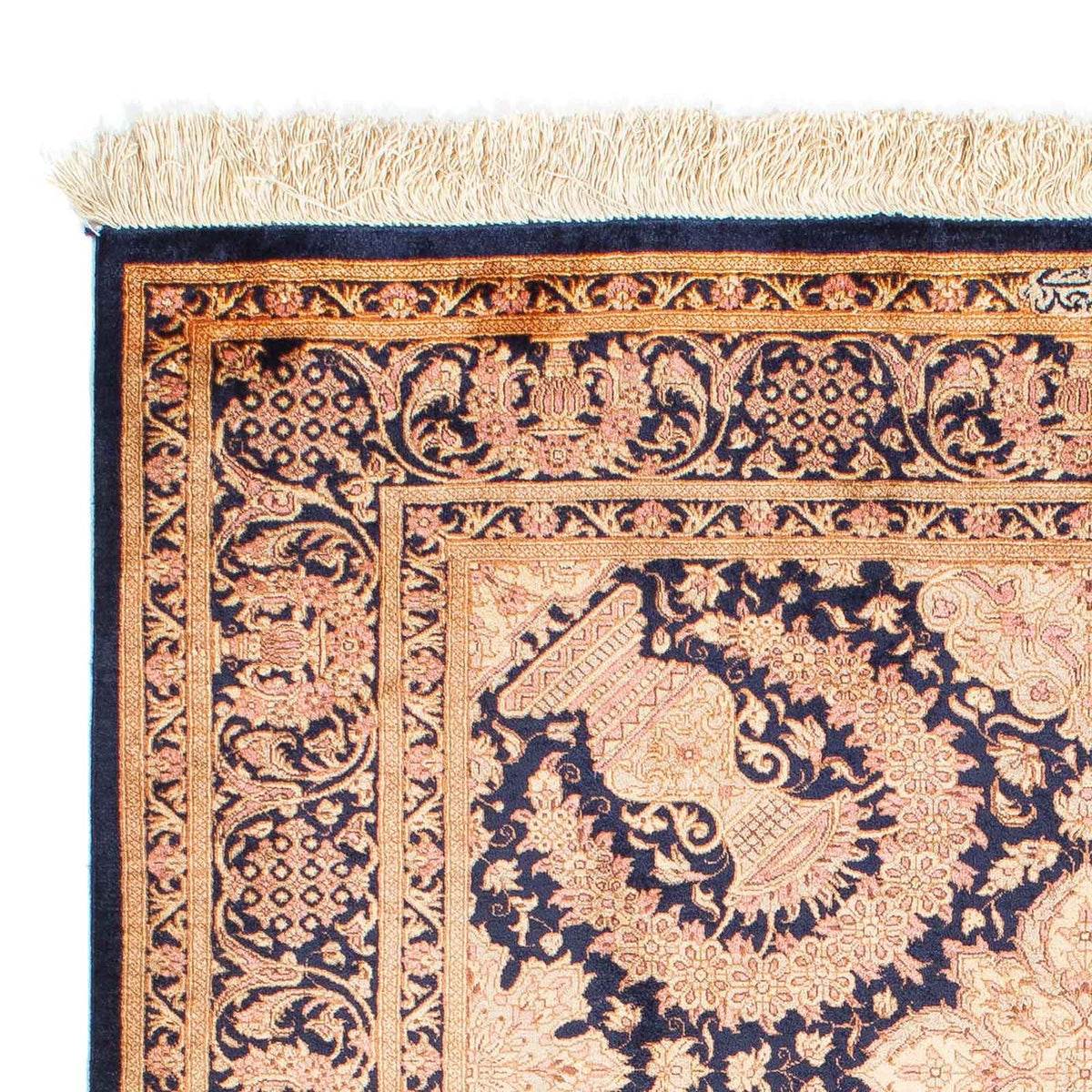 Dywan perski - Ghom - 149 x 102 cm - jasnobrązowy