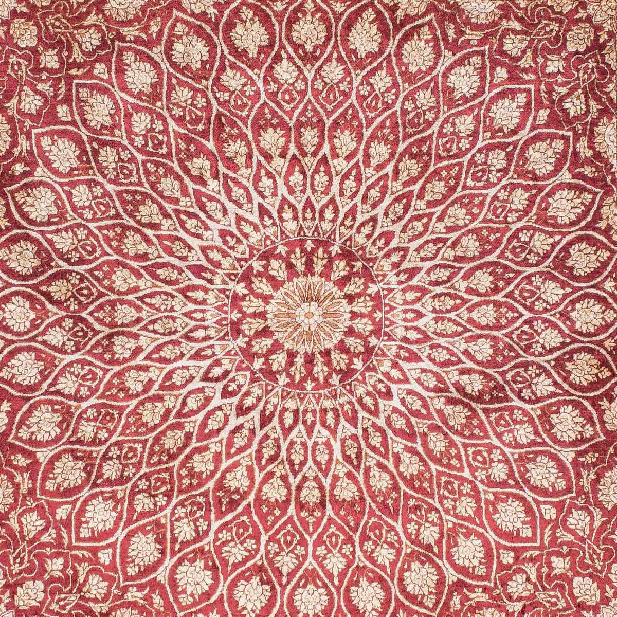 Dywan perski - Ghom - 151 x 100 cm - ciemna czerwień