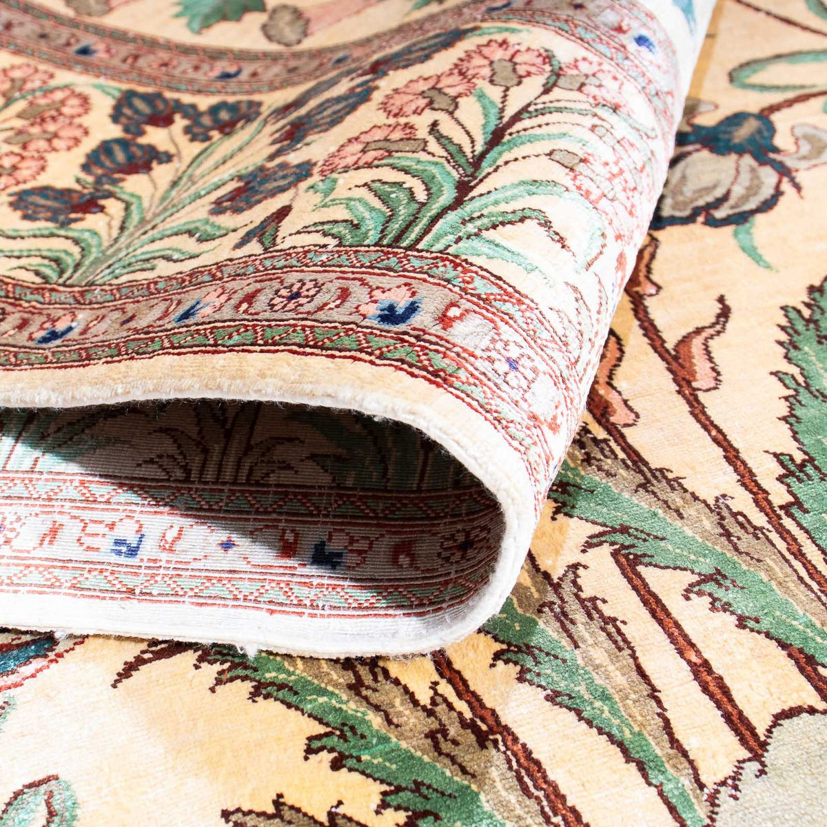 Dywan perski - Ghom - 156 x 102 cm - beżowy