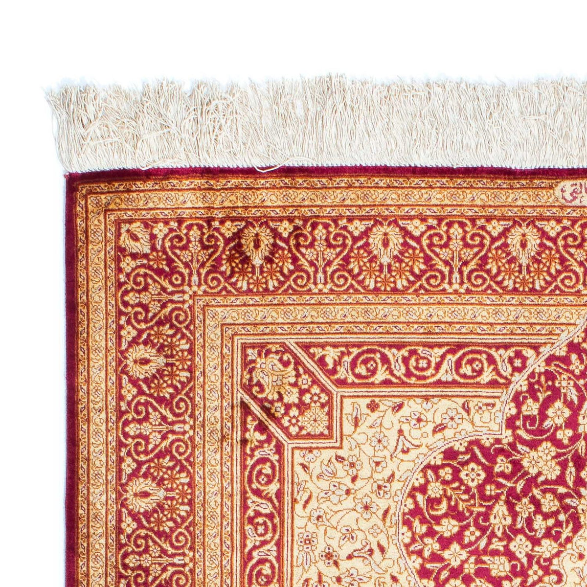 Dywan perski - Ghom - 150 x 98 cm - ciemna czerwień