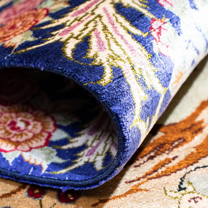 Dywan perski - Ghom - 147 x 100 cm - ciemnoniebieski