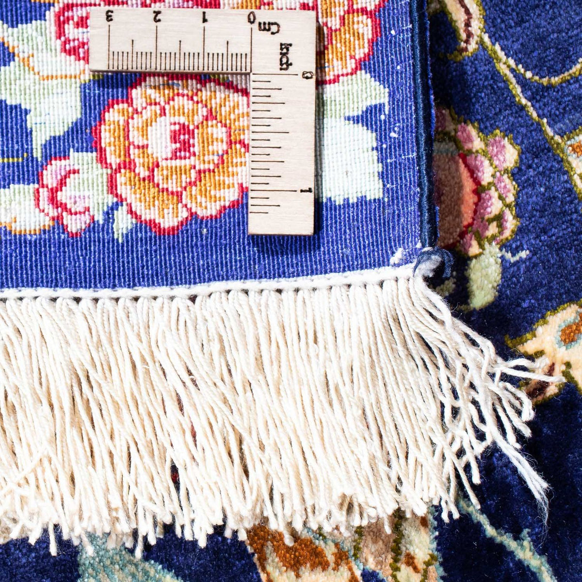 Dywan perski - Ghom - 147 x 100 cm - ciemnoniebieski