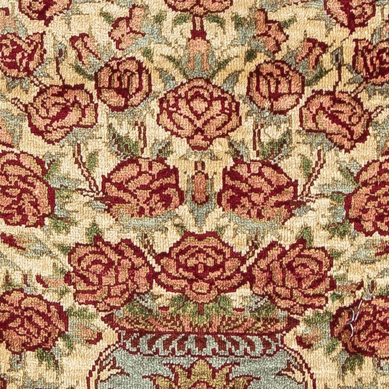 Jedwabny dywan - Ghom Silk - Premium - 41 x 31 cm - beżowy