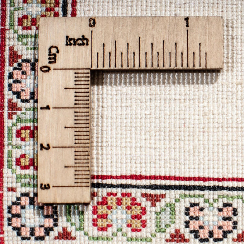 Jedwabny dywan - Ghom Silk - Premium - 41 x 31 cm - beżowy