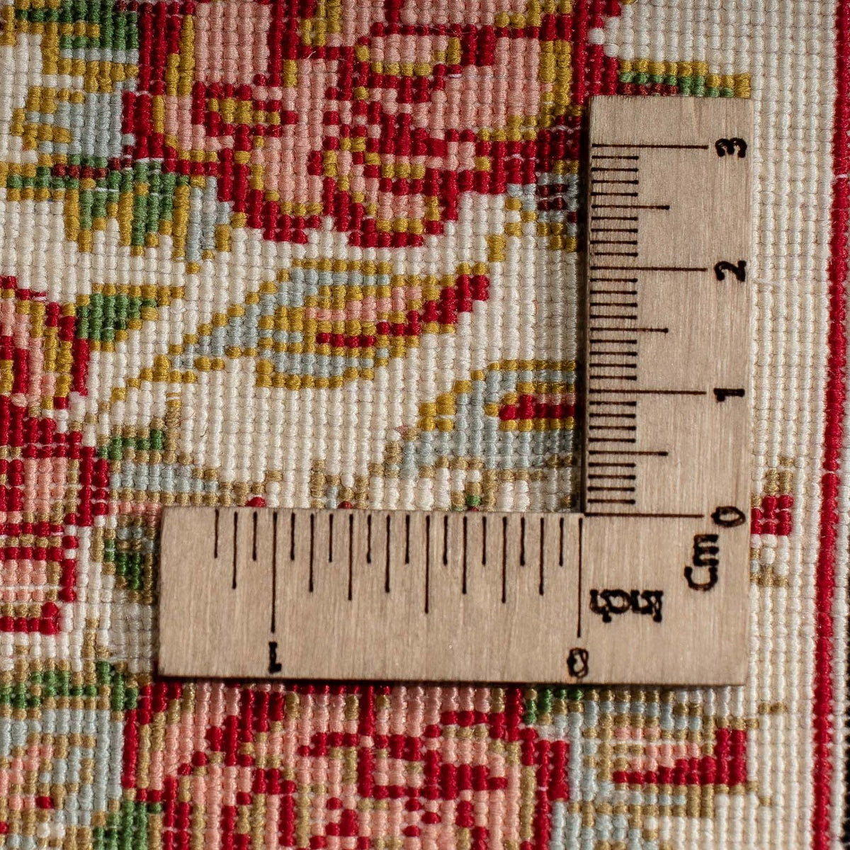 Jedwabny dywan - Ghom Silk - Premium - 42 x 31 cm - beżowy