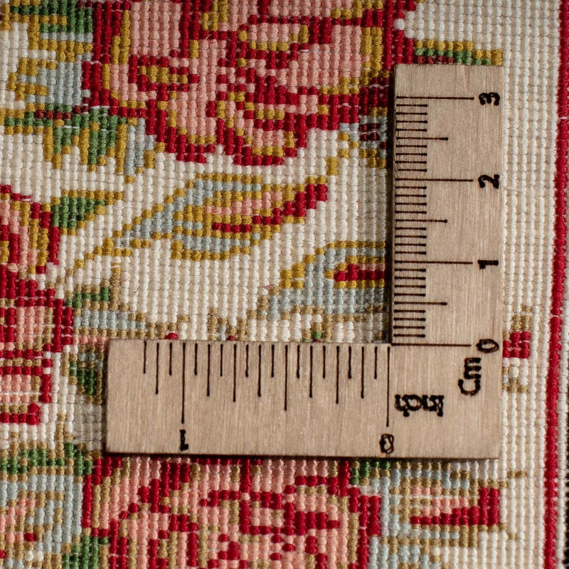 Jedwabny dywan - Ghom Silk - Premium - 42 x 31 cm - beżowy