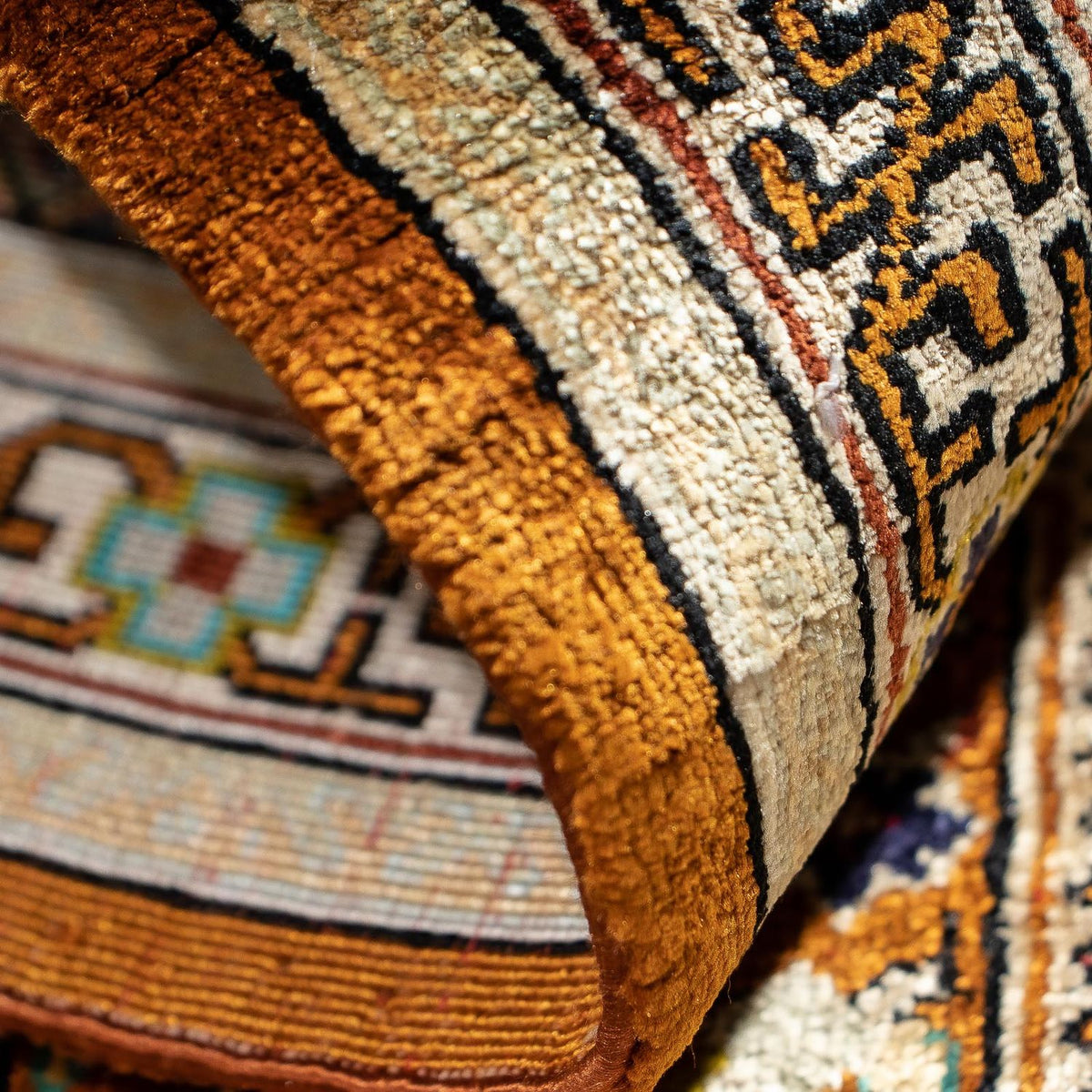 Dywan perski - Ghom - 65 x 53 cm - wielokolorowy