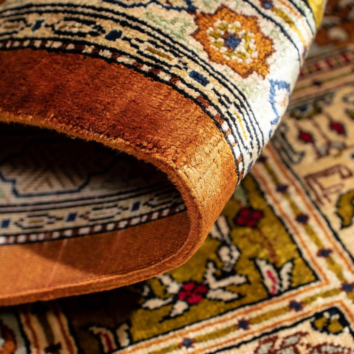 Dywan perski - Ghom - 72 x 56 cm - wielokolorowy