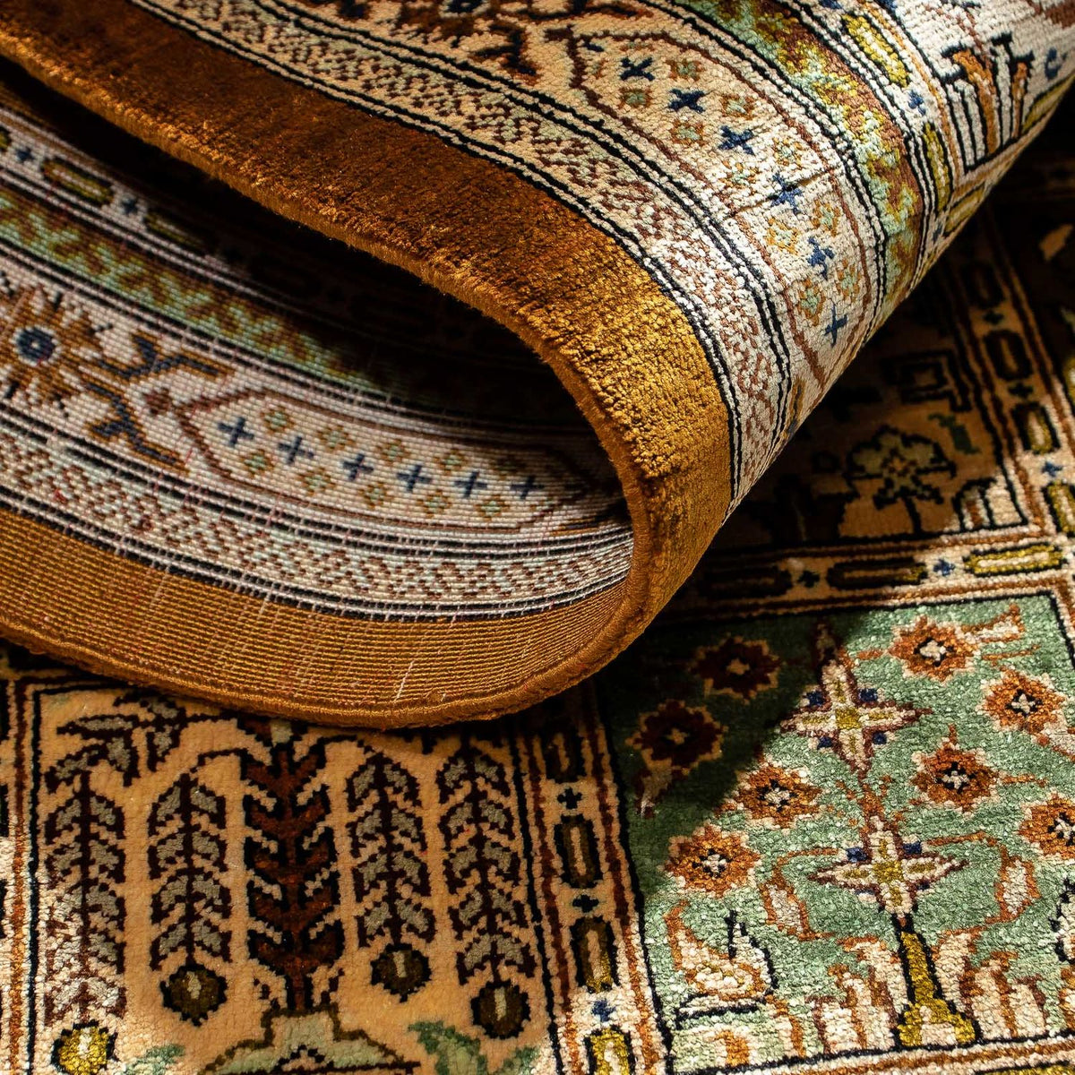 Dywan perski - Ghom - 77 x 55 cm - wielokolorowy