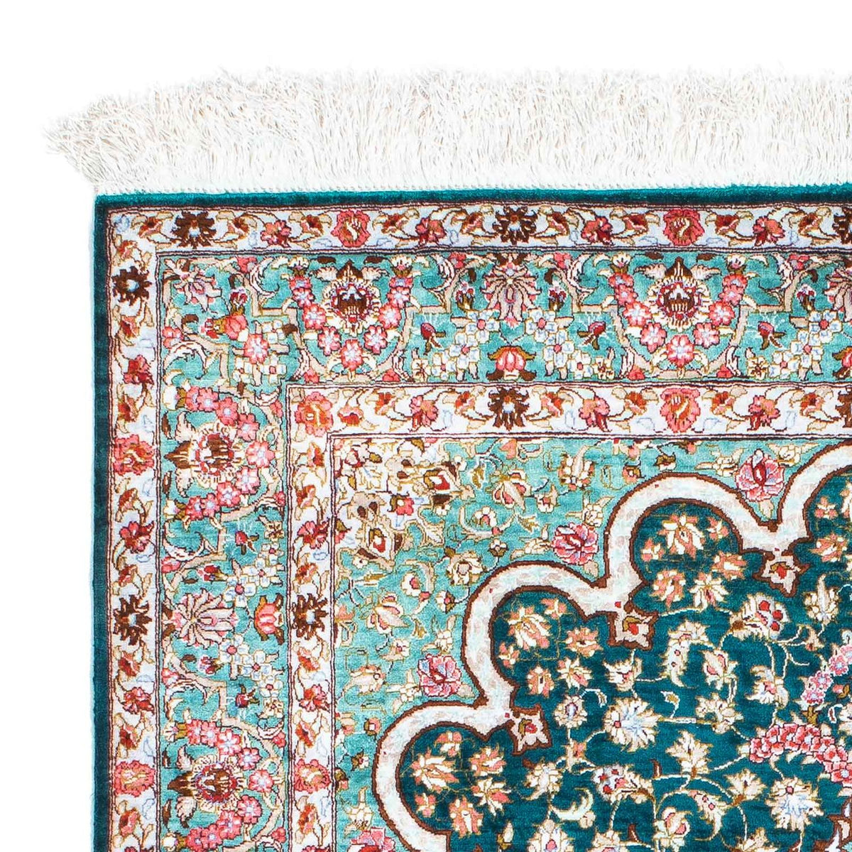 Dywan perski - Ghom - 152 x 100 cm - zielona