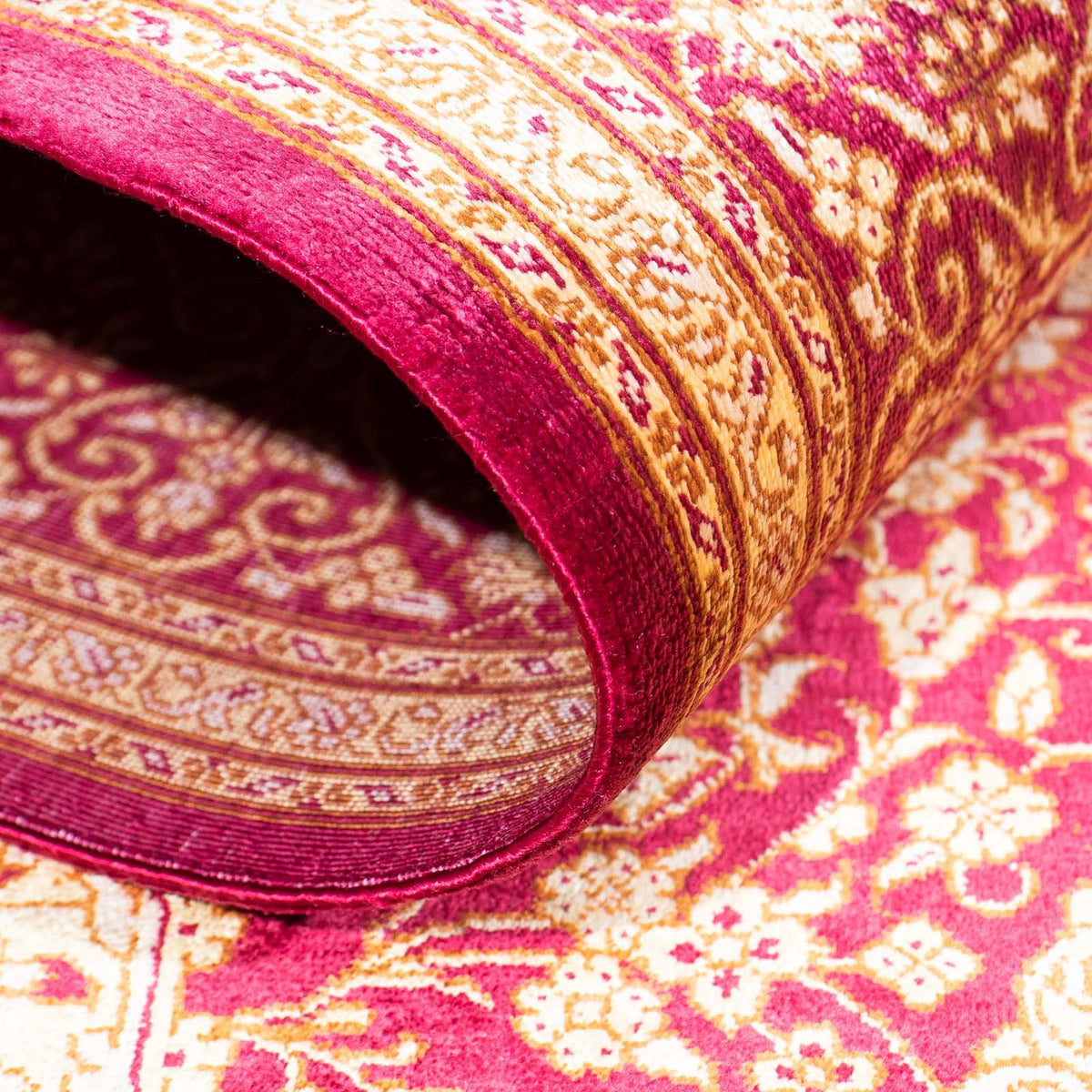 Dywan perski - Ghom - 143 x 95 cm - ciemna czerwień