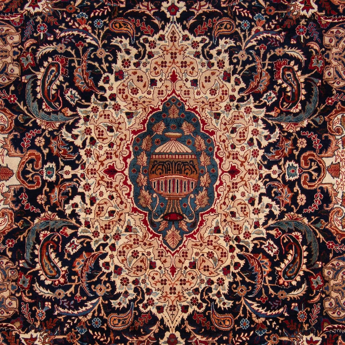 Dywan perski - Klasyczny - 365 x 257 cm - ciemnoniebieski