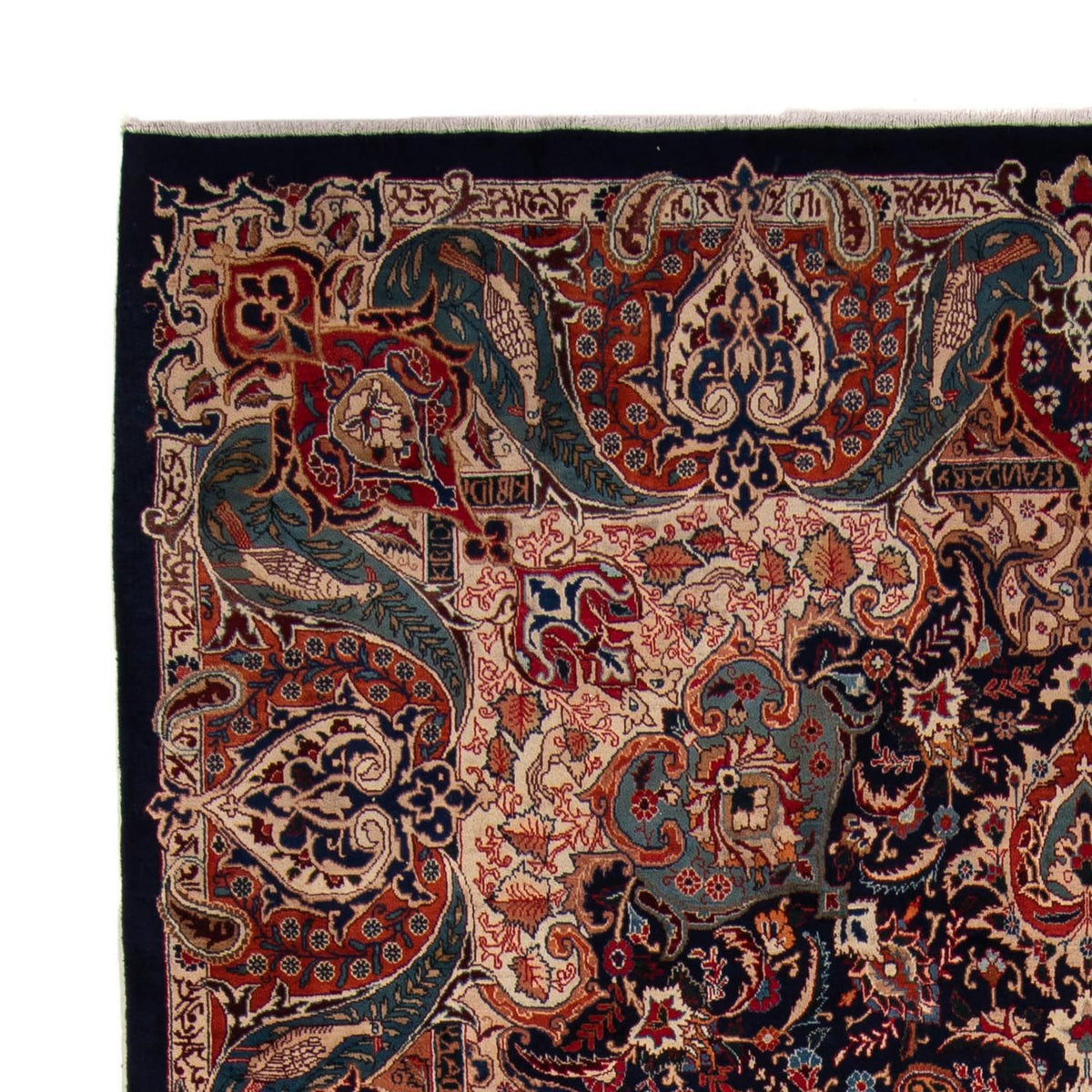 Dywan perski - Klasyczny - 369 x 260 cm - ciemnoniebieski