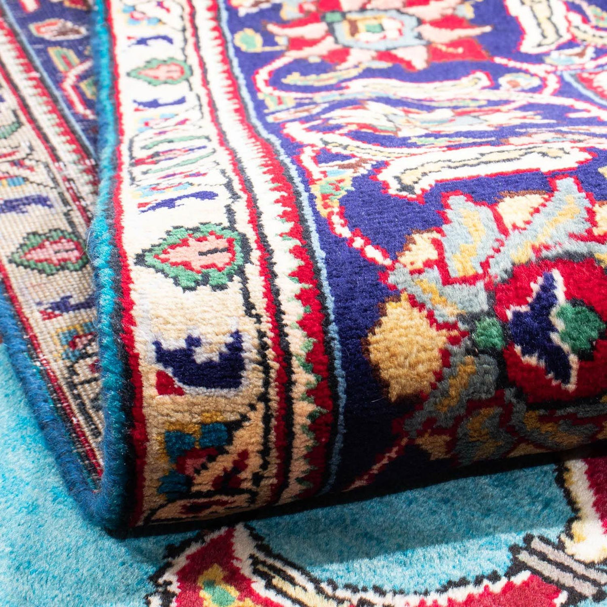 Dywan perski - Tabriz - 300 x 203 cm - turkusowy