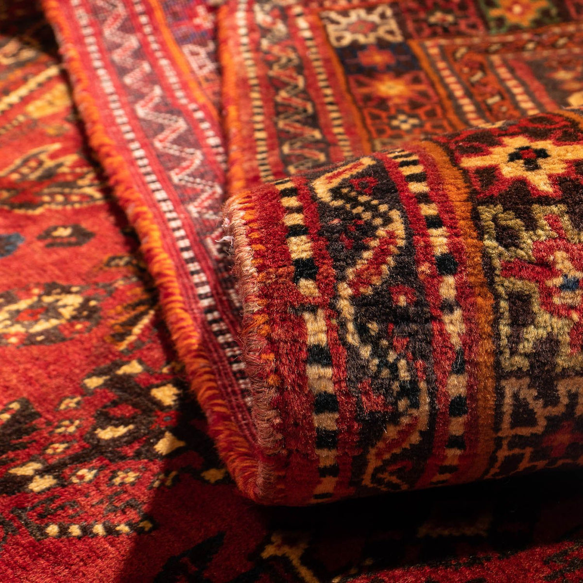 Perski dywan - Nomadyczny - 277 x 181 cm - ciemna czerwień