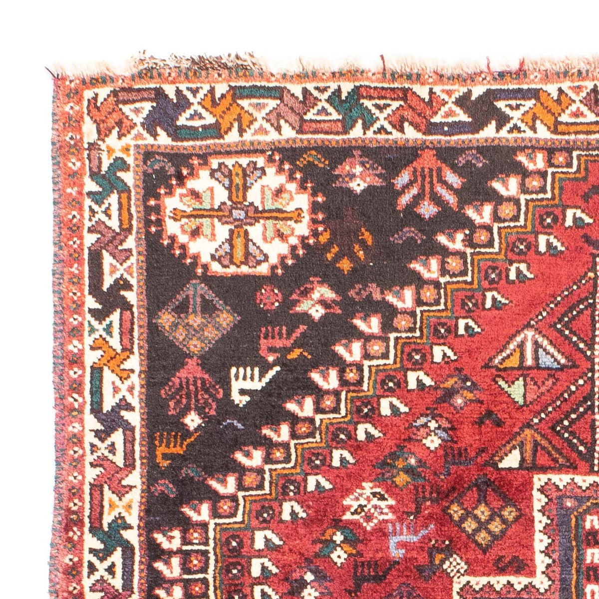 Perski dywan - Nomadyczny - 163 x 112 cm - ciemna czerwień