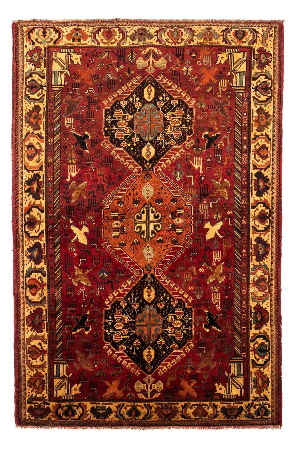 Perski dywan - Nomadyczny - 258 x 170 cm - ciemna czerwień