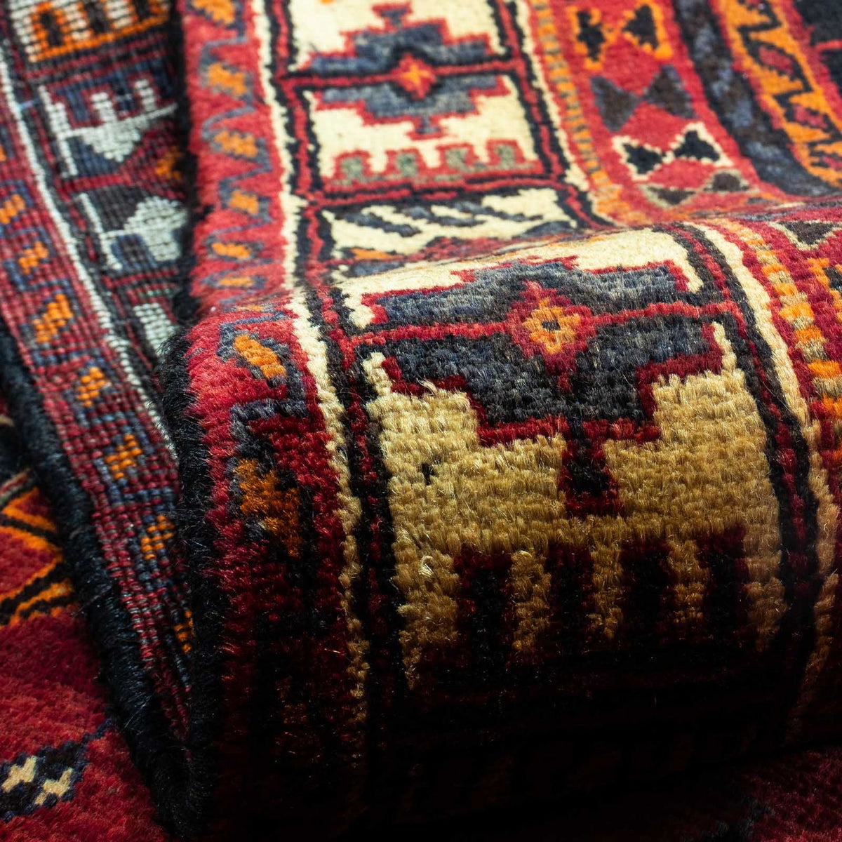 Perski dywan - Nomadyczny - 257 x 157 cm - ciemna czerwień