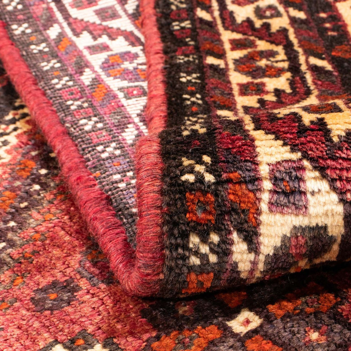 Perski dywan - Nomadyczny - 164 x 118 cm - ciemna czerwień