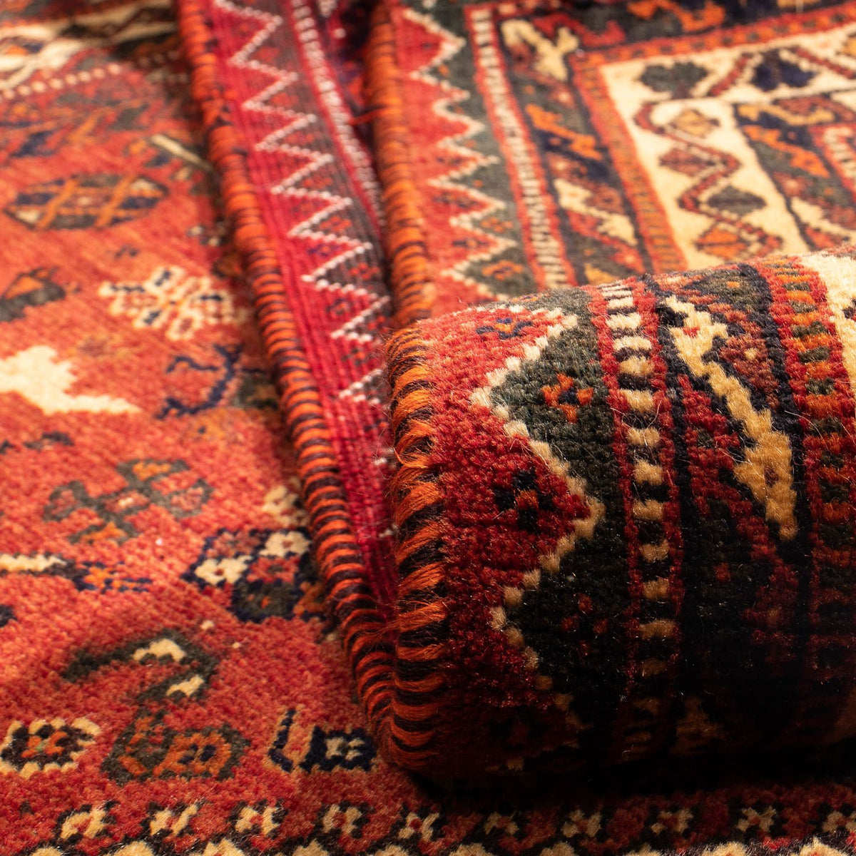 Perski dywan - Nomadyczny - 298 x 178 cm - ciemna czerwień