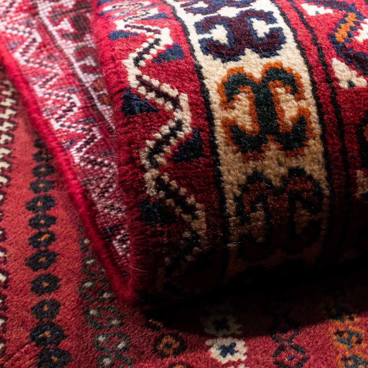 Perski dywan - Nomadyczny - 251 x 154 cm - ciemna czerwień