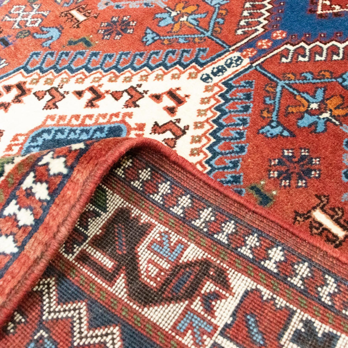 Perski dywan - Nomadyczny - 197 x 113 cm - czerwony