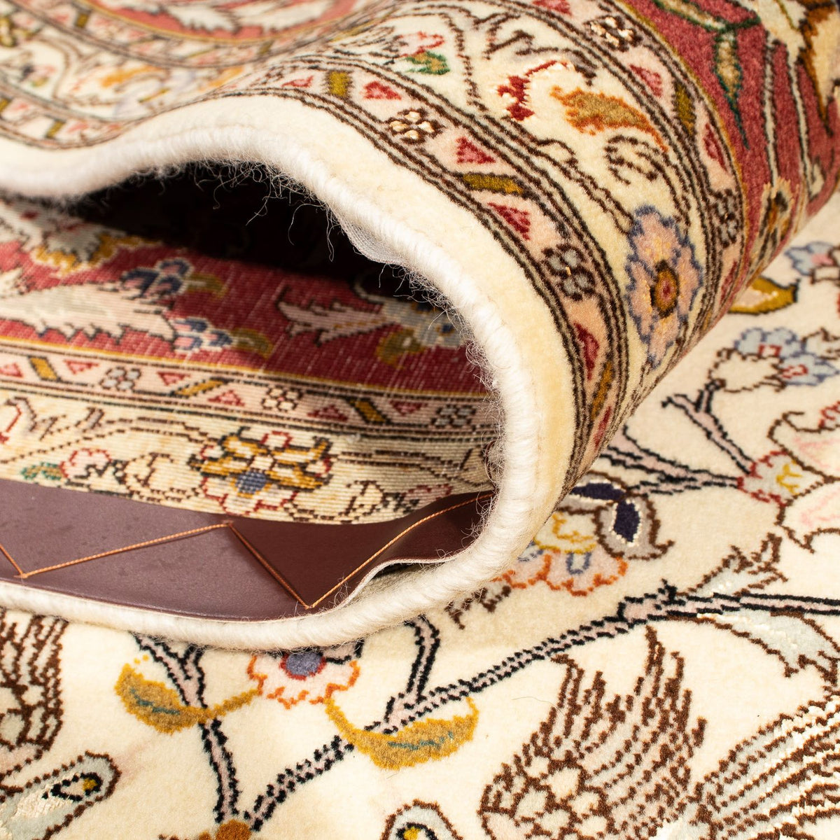 Dywan perski - Tabriz - Królewski - 250 x 198 cm - beżowy