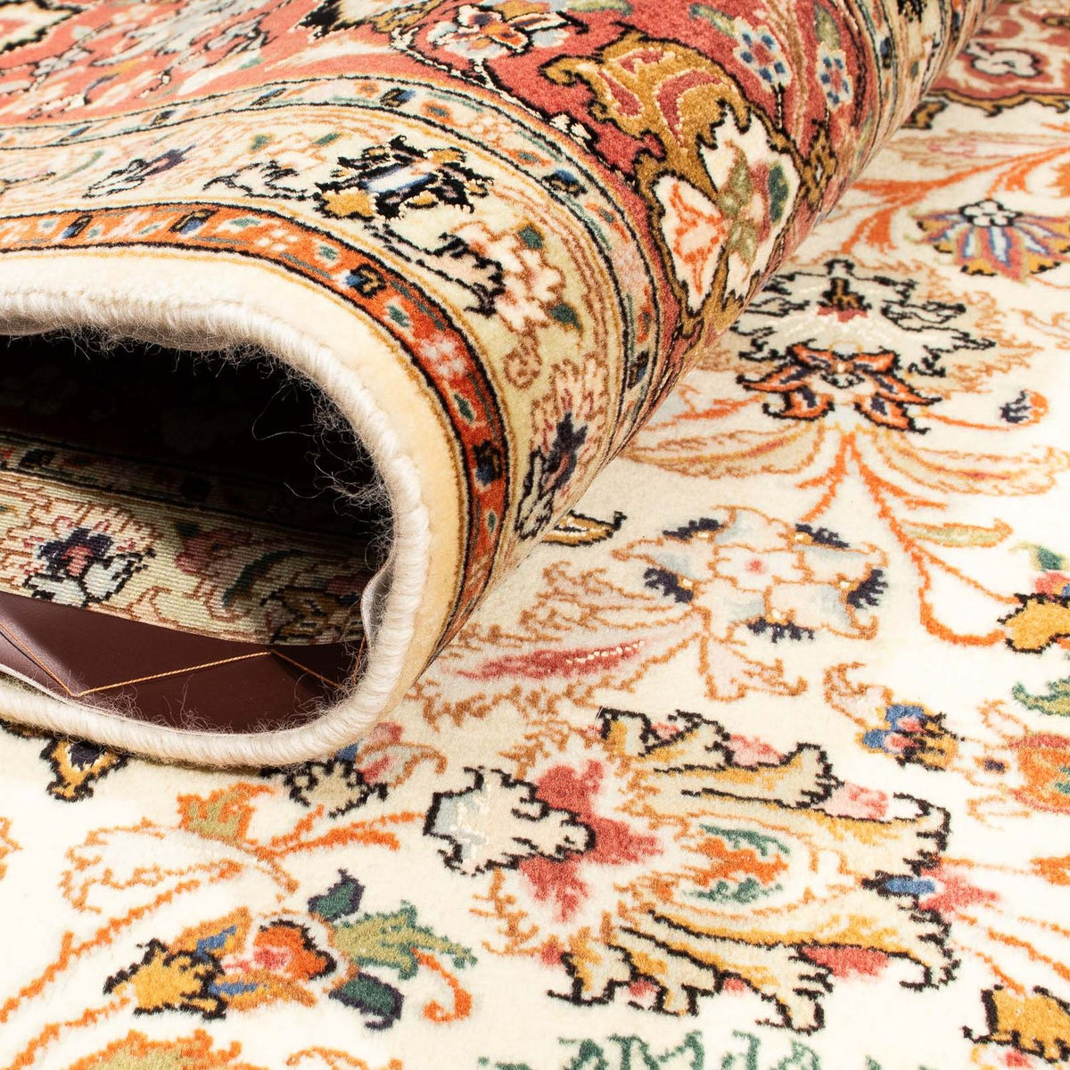 Dywan perski - Tabriz - Królewski - 280 x 204 cm - beżowy