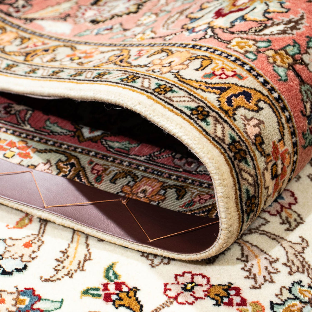 Dywan perski - Tabriz - Królewski - 204 x 154 cm - beżowy