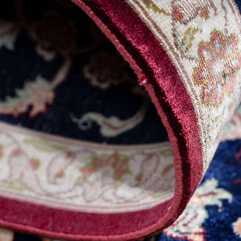 Dywan perski - Ghom - 87 x 59 cm - ciemnoniebieski