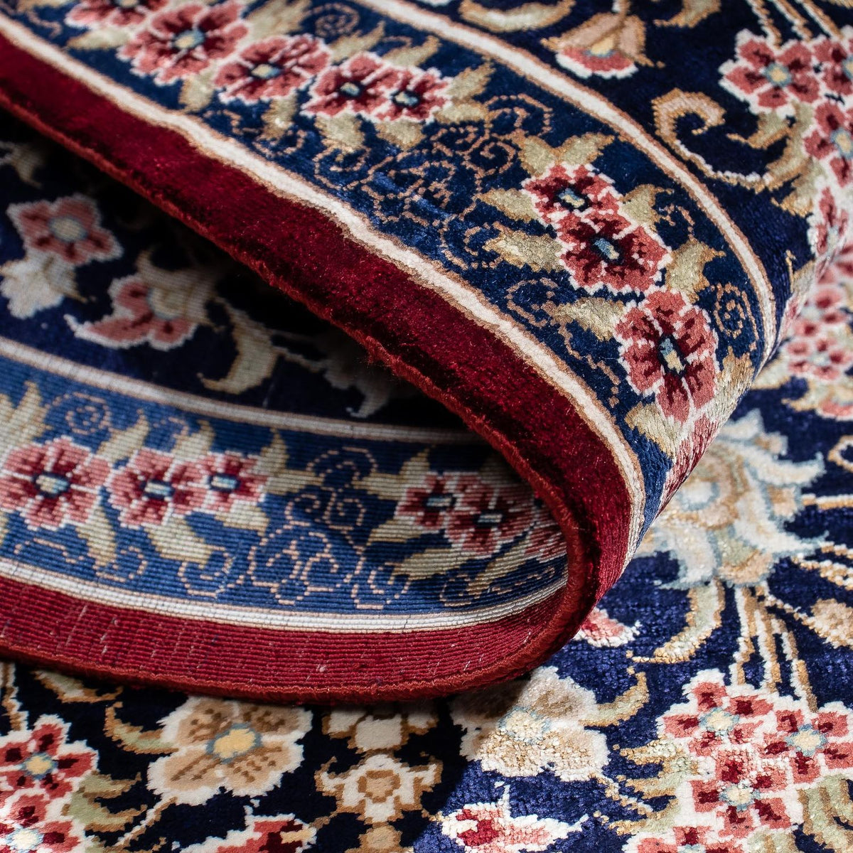 Dywan perski - Ghom - 82 x 57 cm - ciemna czerwień