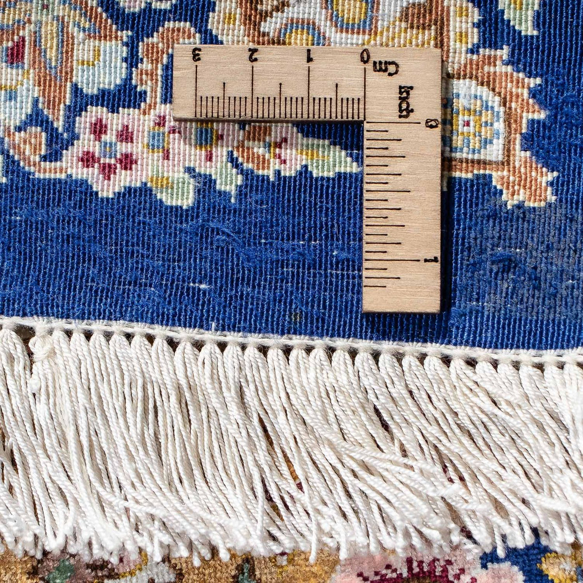 Dywan perski - Ghom - 91 x 62 cm - ciemnoniebieski