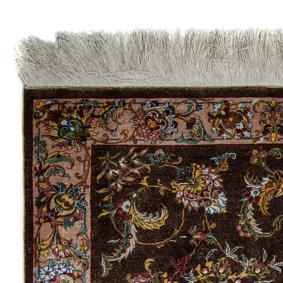 Dywan perski - Ghom - 86 x 60 cm - brązowy