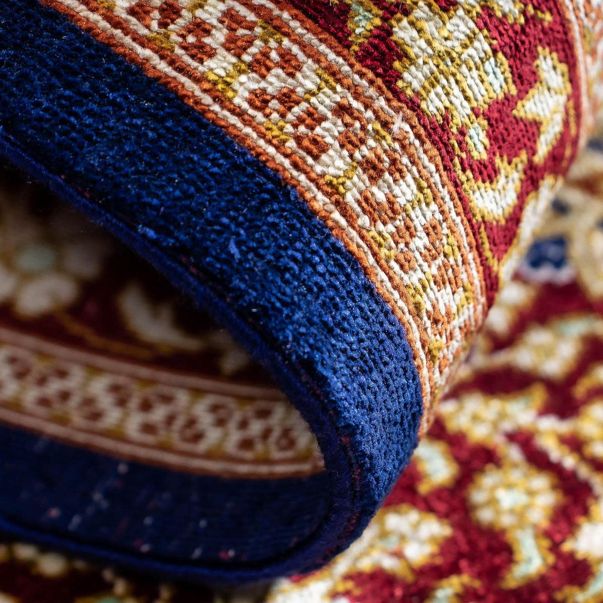 Dywan perski - Ghom - 93 x 60 cm - ciemnoniebieski