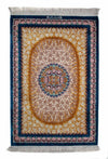 Qom jedwab Dywan 60x93cm - Dywan perski - Prostokątny / Ciemnoniebieski / 60 x 93 cm Prostokątny