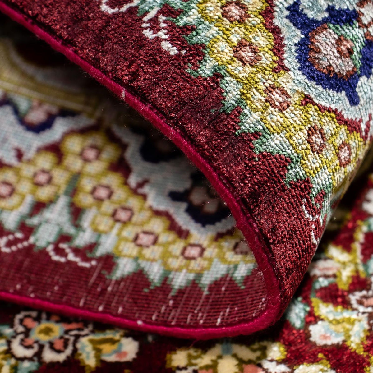 Dywan perski - Ghom - 78 x 57 cm - wielokolorowy