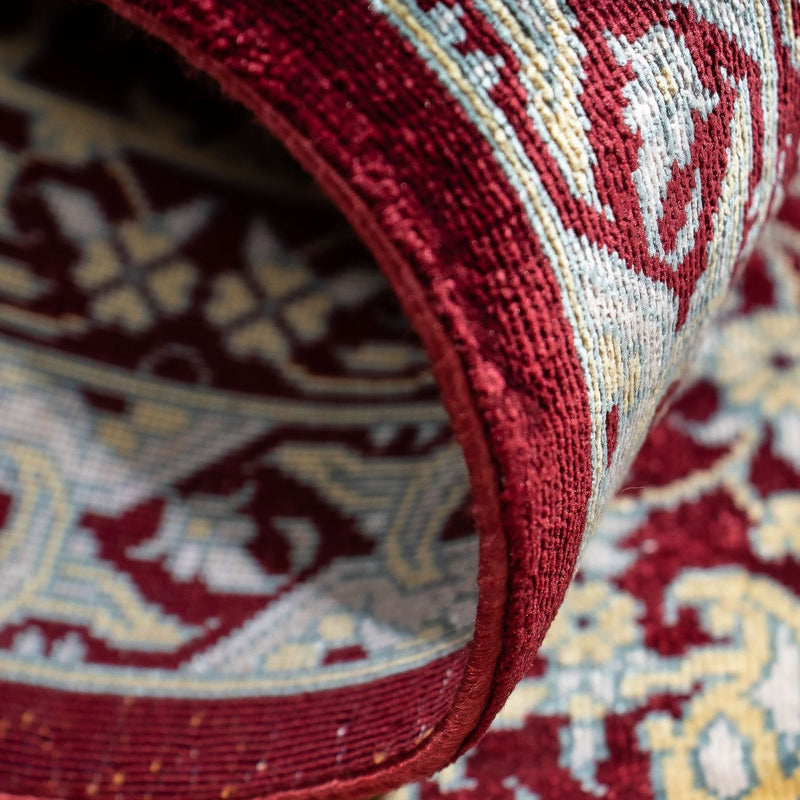 Dywan perski - Ghom - 78 x 54 cm - ciemna czerwień