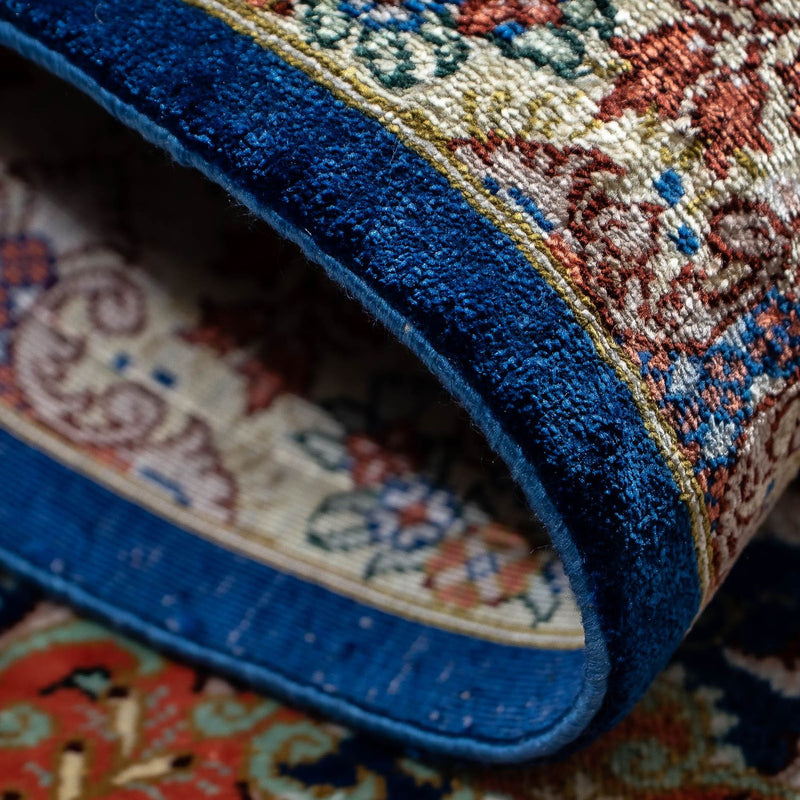 Dywan perski - Ghom - 78 x 55 cm - ciemnoniebieski