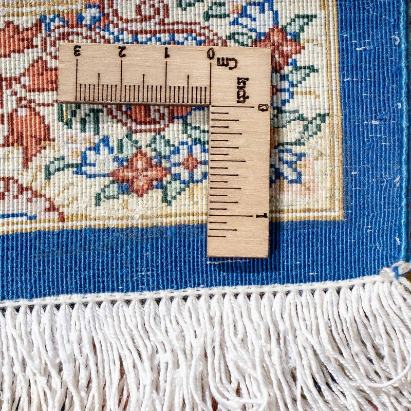 Dywan perski - Ghom - 78 x 55 cm - ciemnoniebieski