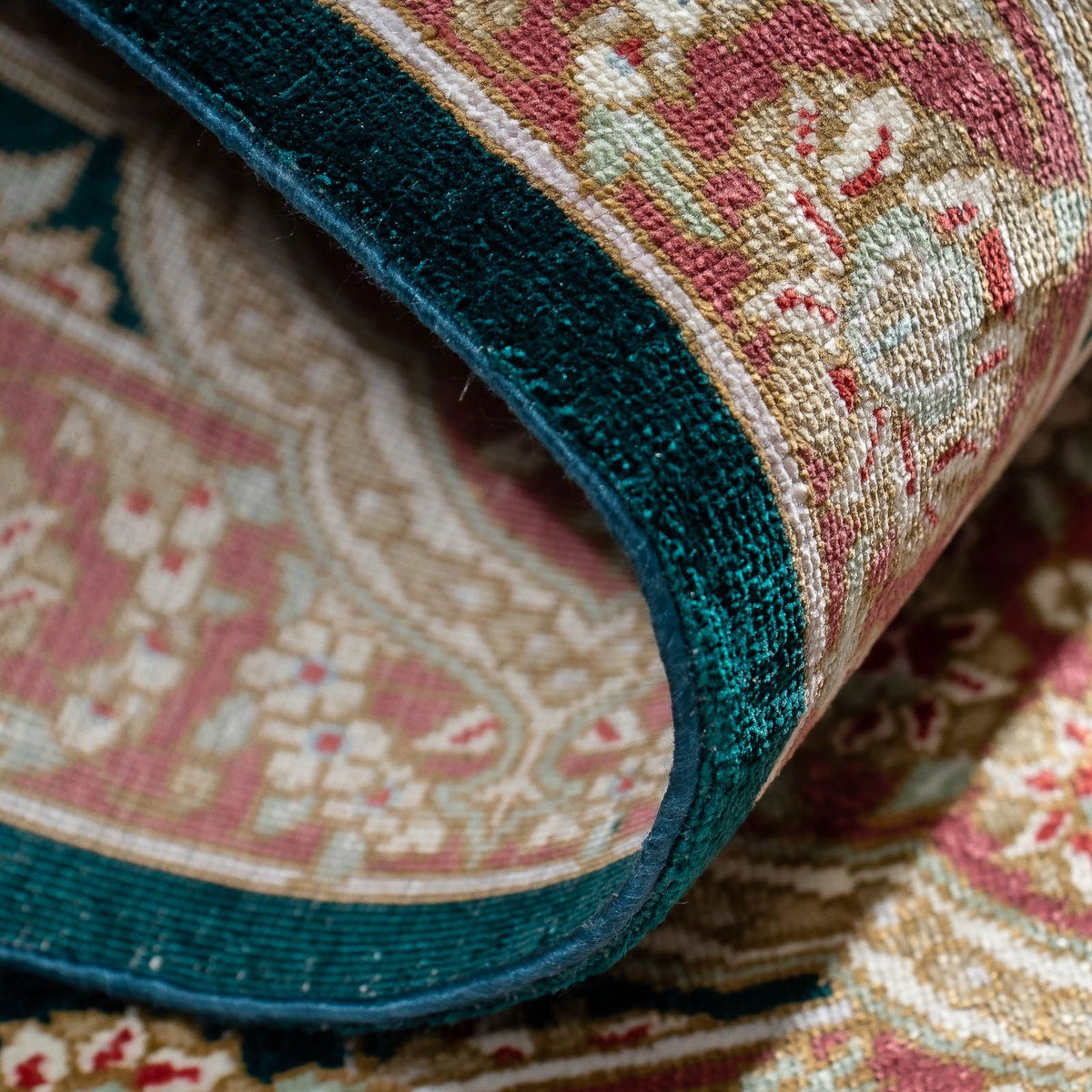 Dywan perski - Ghom - 85 x 58 cm - ciemnoniebieski