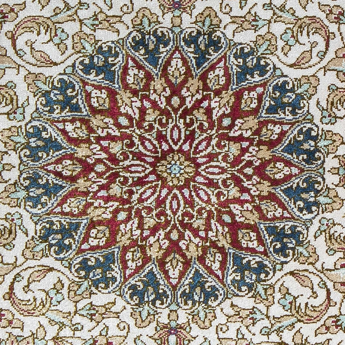 Dywan perski - Ghom - 78 x 60 cm - ciemna czerwień