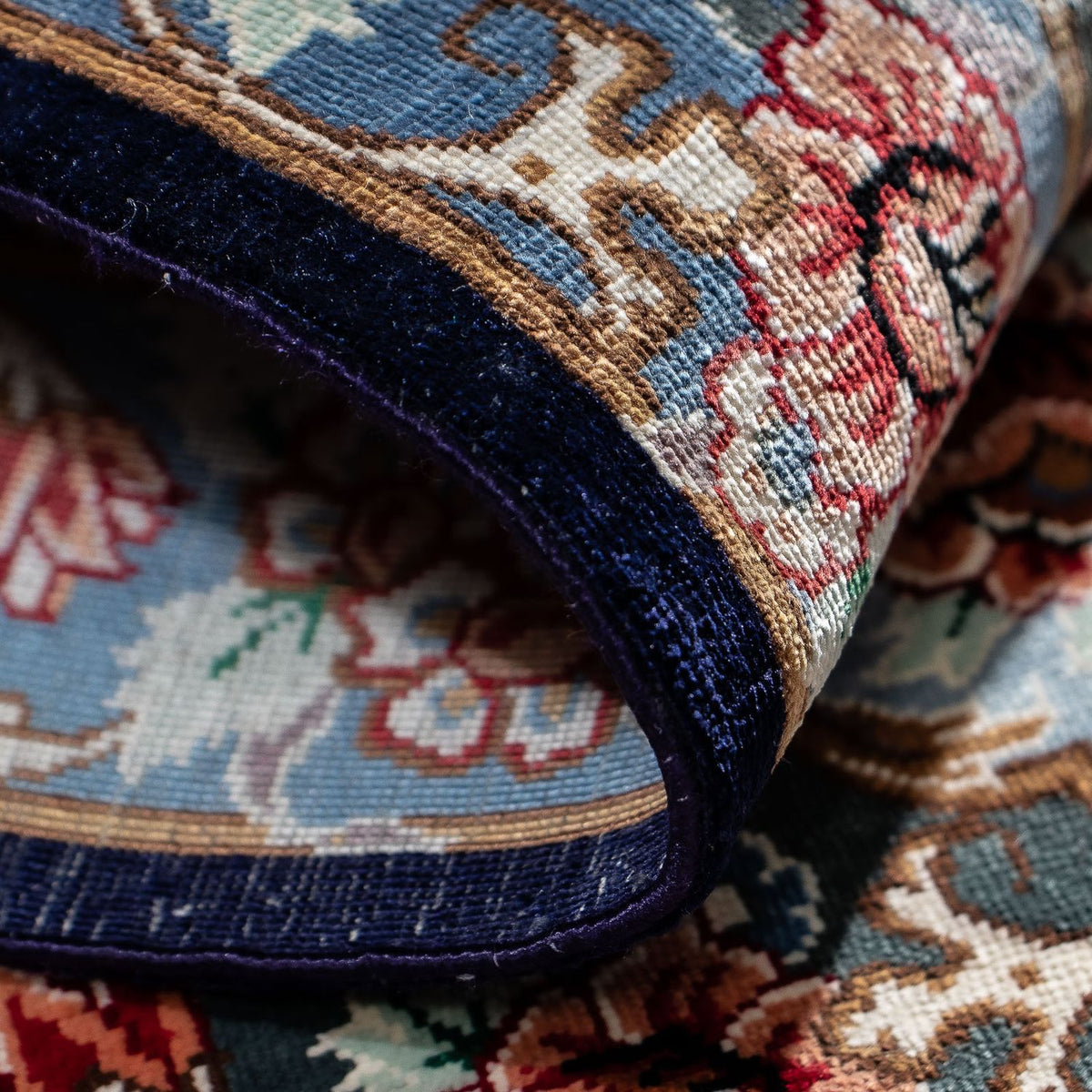 Dywan perski - Ghom - 77 x 56 cm - wielokolorowy