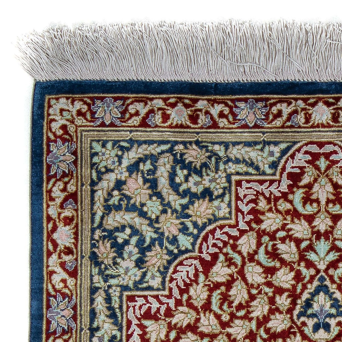 Dywan perski - Ghom - 83 x 53 cm - ciemnoniebieski