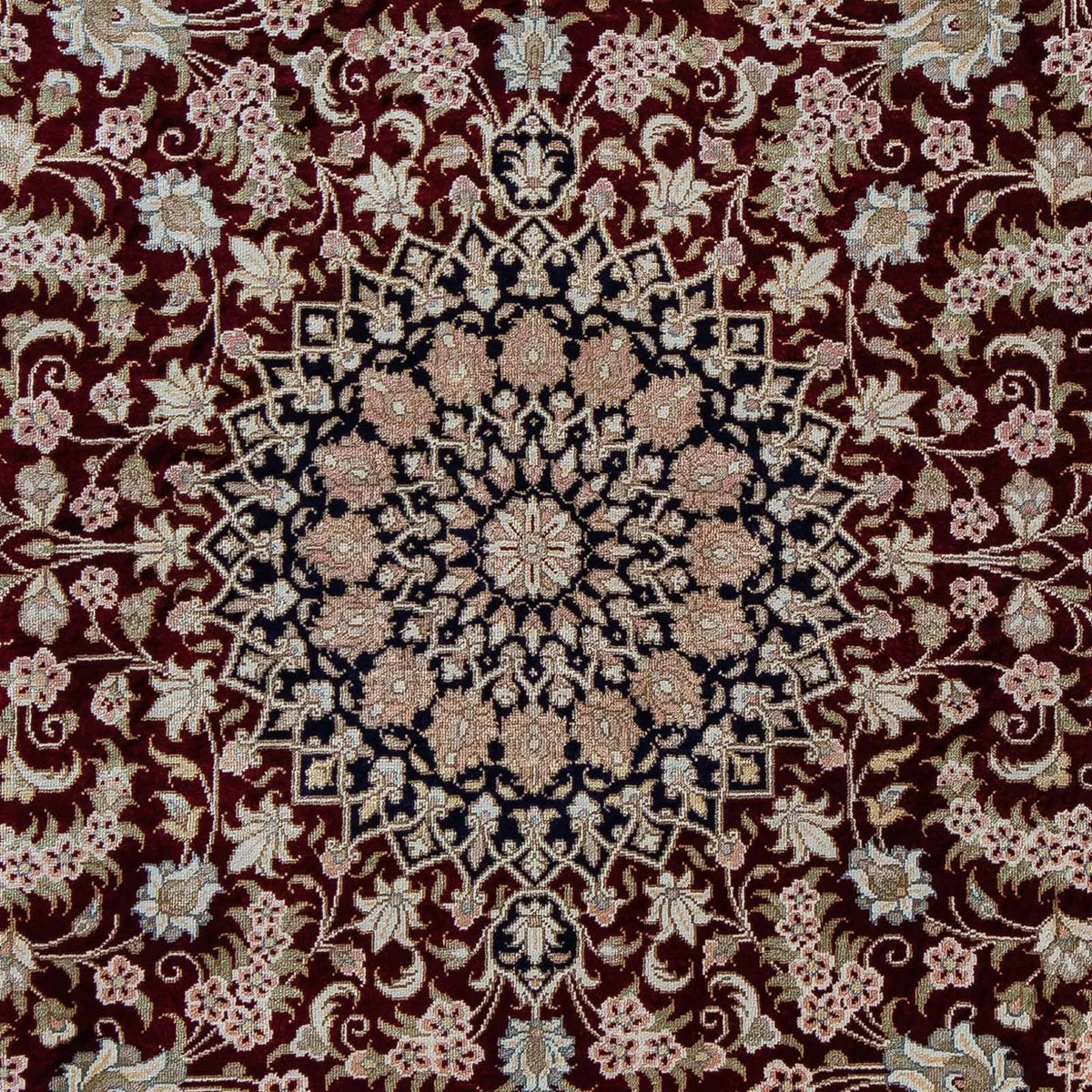 Dywan perski - Ghom - 85 x 58 cm - ciemnoniebieski