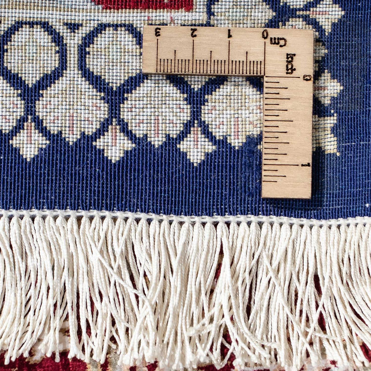 Dywan perski - Ghom - 85 x 58 cm - ciemnoniebieski